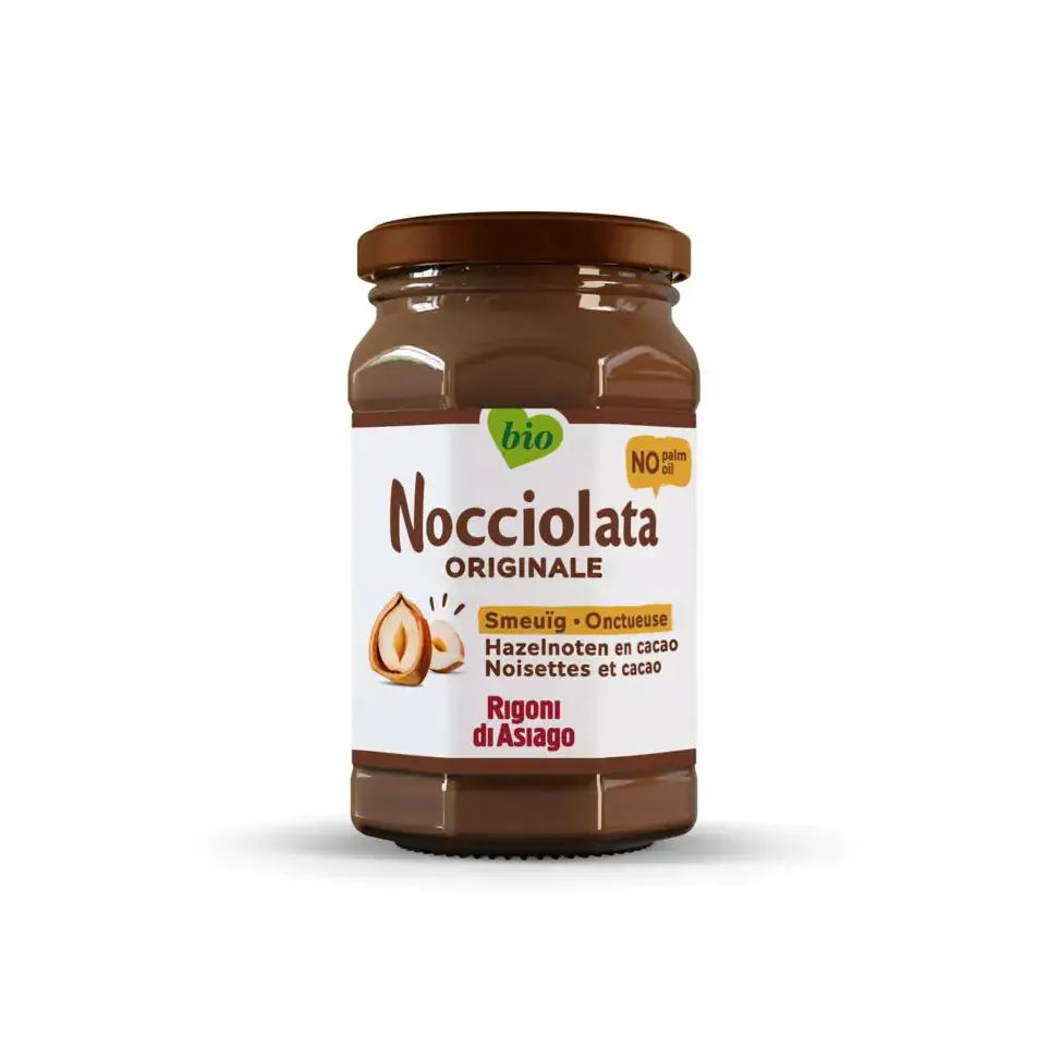 Nocciolata Chocolade hazelnootpasta biologisch 250 gram