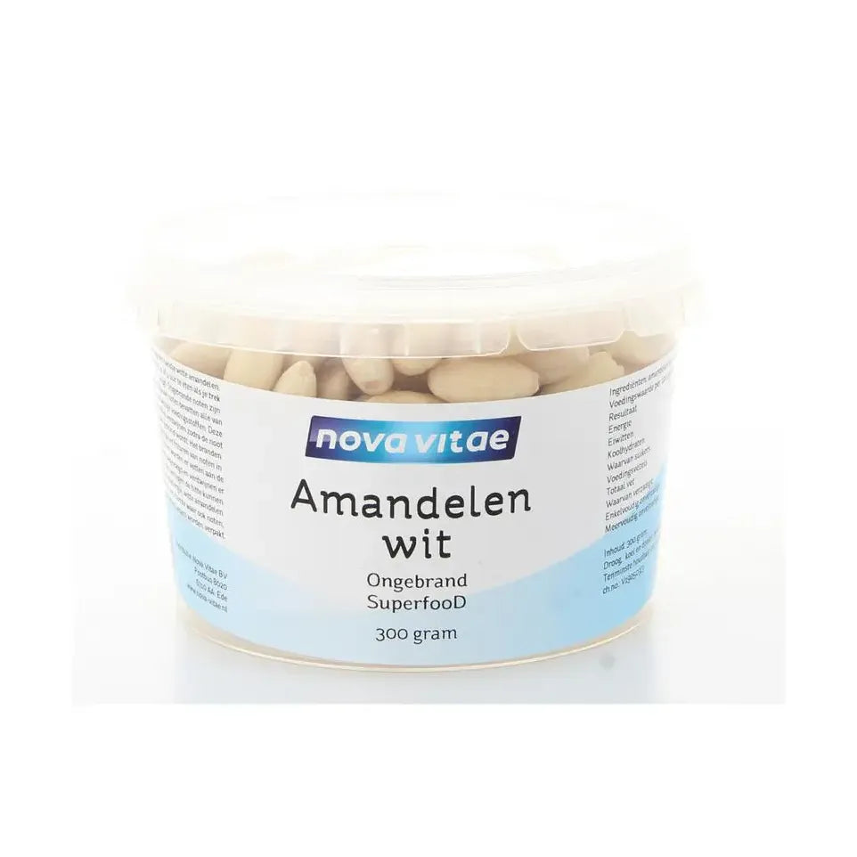 Nova Vitae Amandelen wit ongebrand raw 300 gram