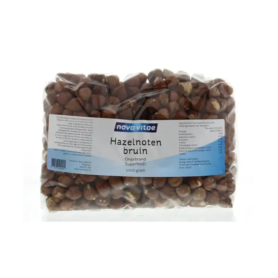 Nova Vitae Hazelnoten bruin ongebrand raw 1 kg