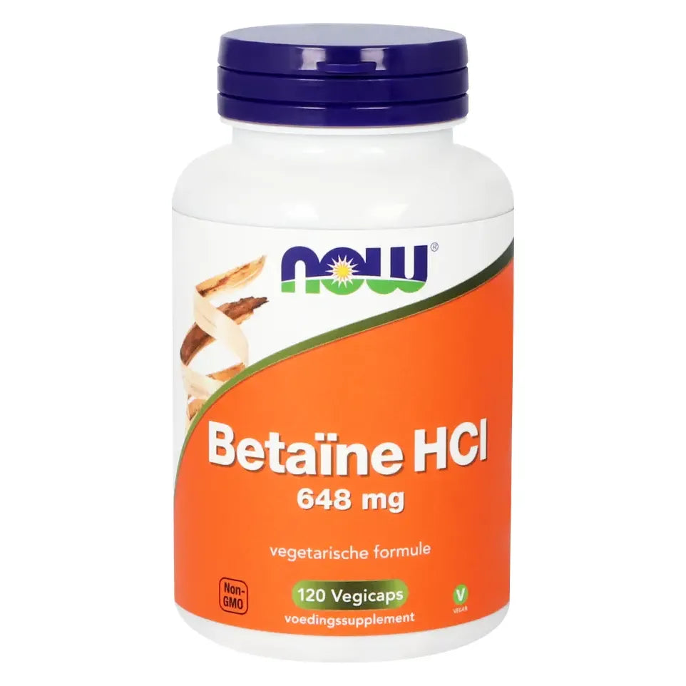 NOW Betaine HCL 648 mg 120 vcaps