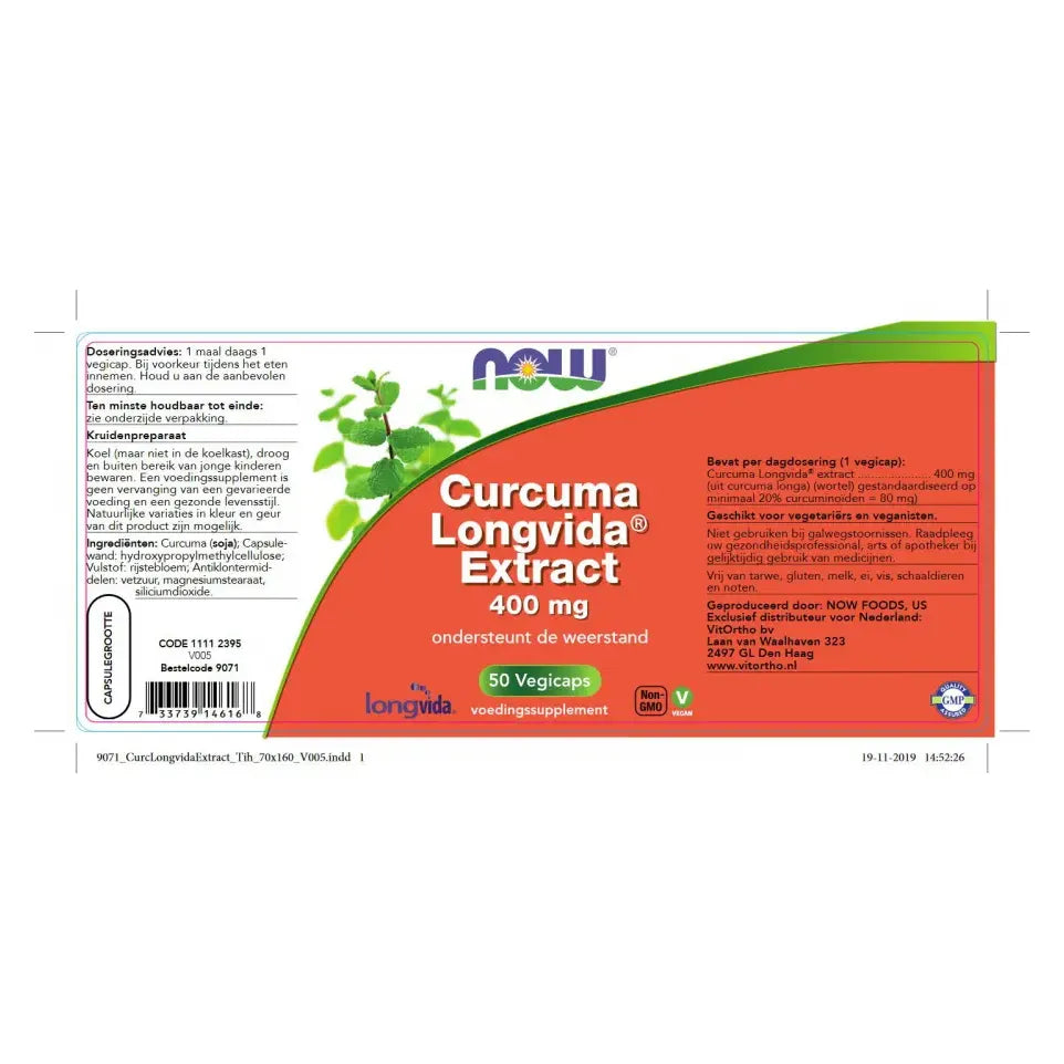 NOW Curcuma longvida extract 50 vcaps