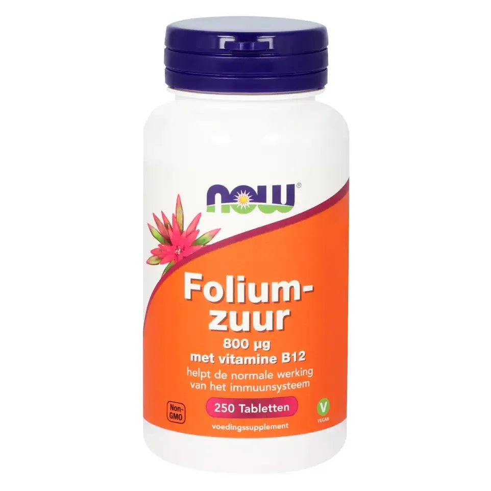 NOW Foliumzuur 800 mcg 250 tabletten