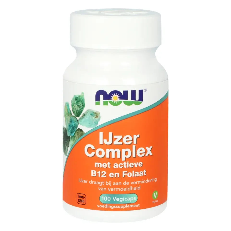 NOW IJzer Complex met actieve B12 en folaat 100 vcaps