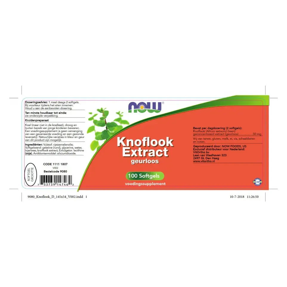NOW Knoflook extract 100 softgels