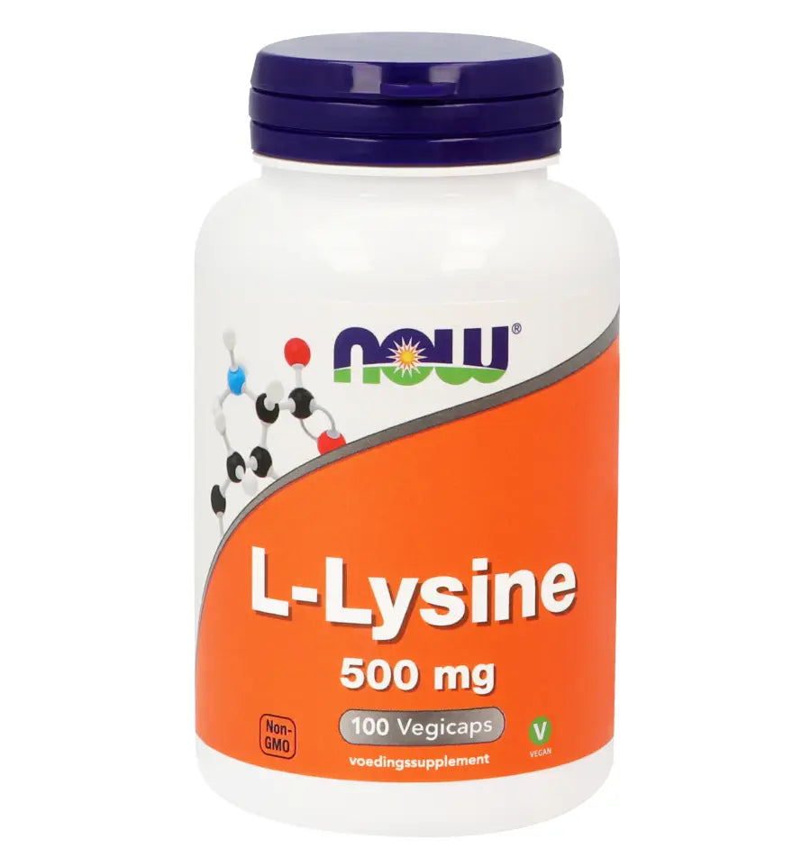NOW L-Lysine 500 mg 100 vcaps (afbeelding 1)