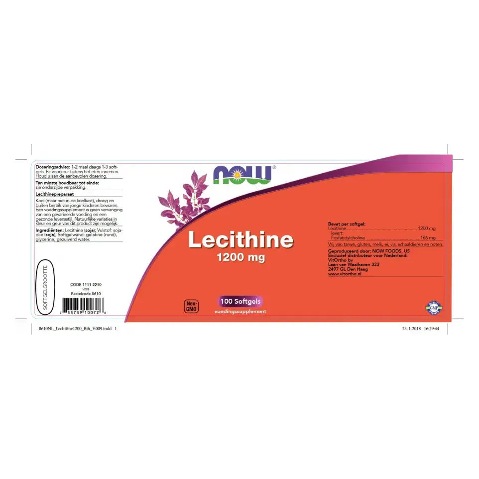 NOW Lecithine 1200 mg 100 softgels