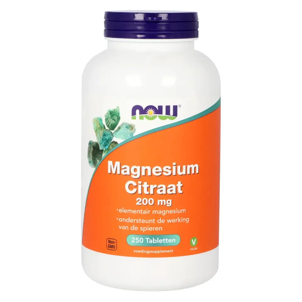 NOW Magnesium citraat 200 mg 250 tabletten
