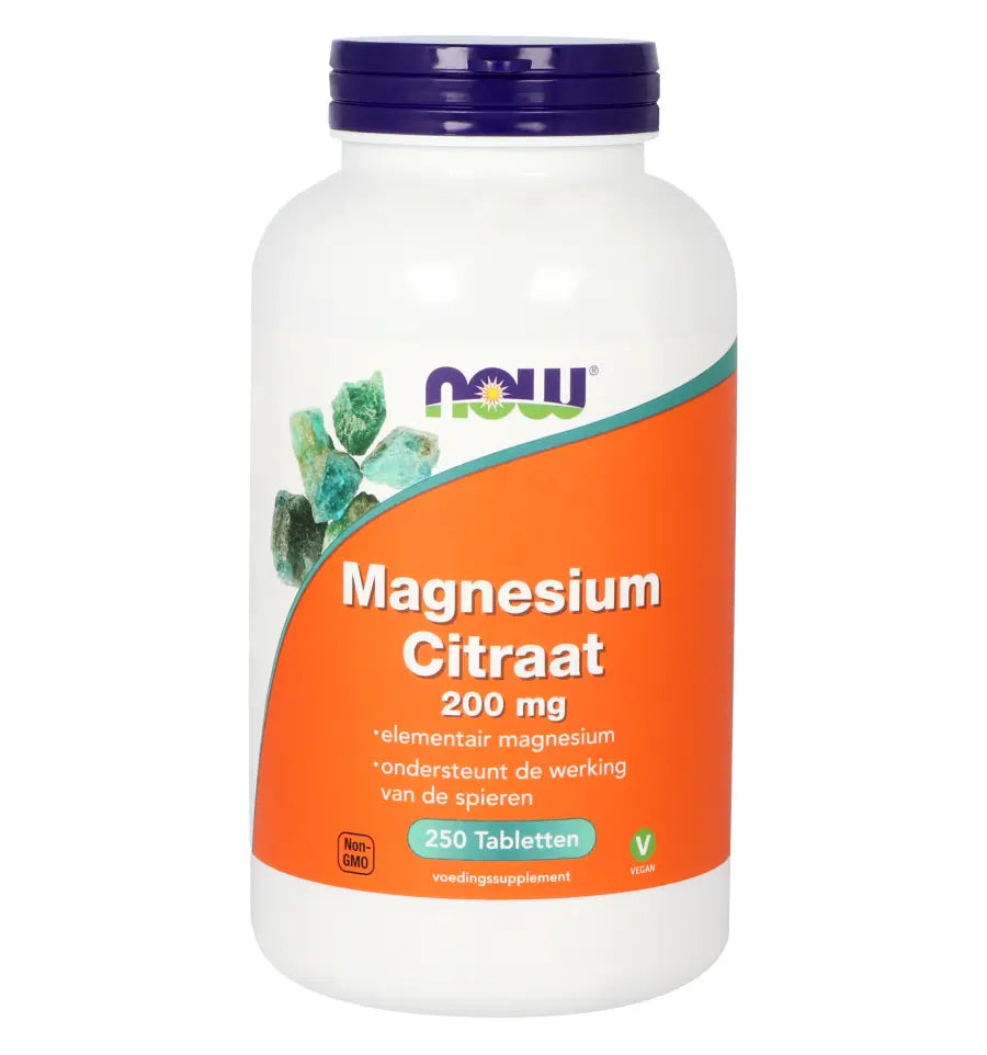 NOW Magnesium citraat 200 mg 250 tabletten