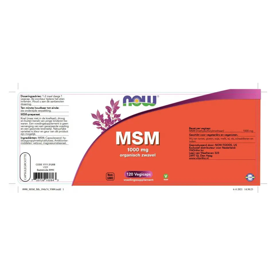 NOW MSM 1000 mg 120 vcaps