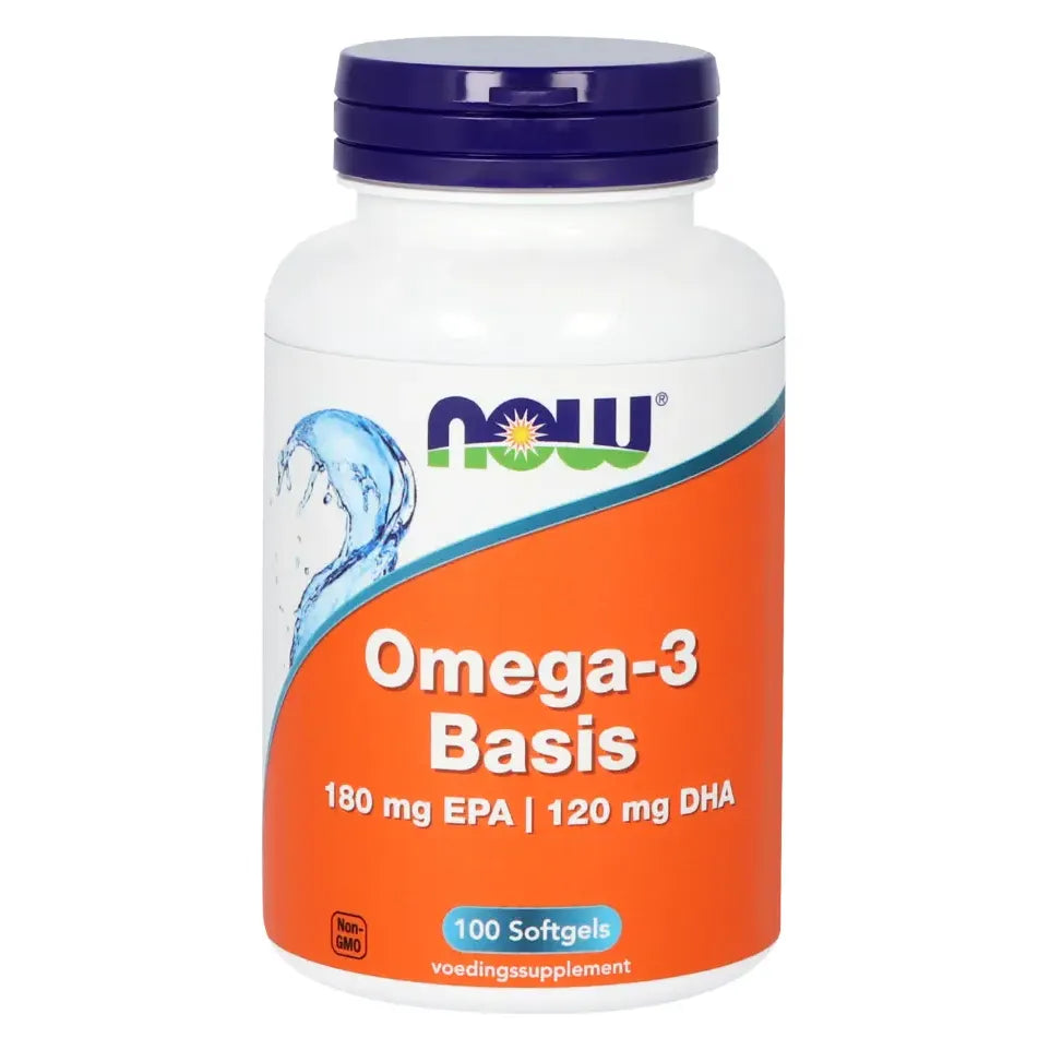 NOW Omega-3 Basis 180 mg EPA 120 mg DHA 100 softgels (afbeelding 1)