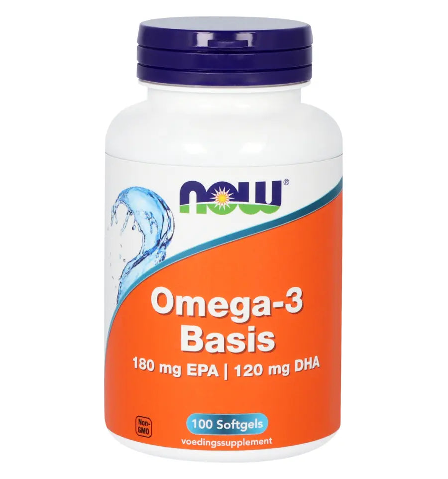 NOW Omega-3 Basis 180 mg EPA 120 mg DHA 100 softgels (afbeelding 1)