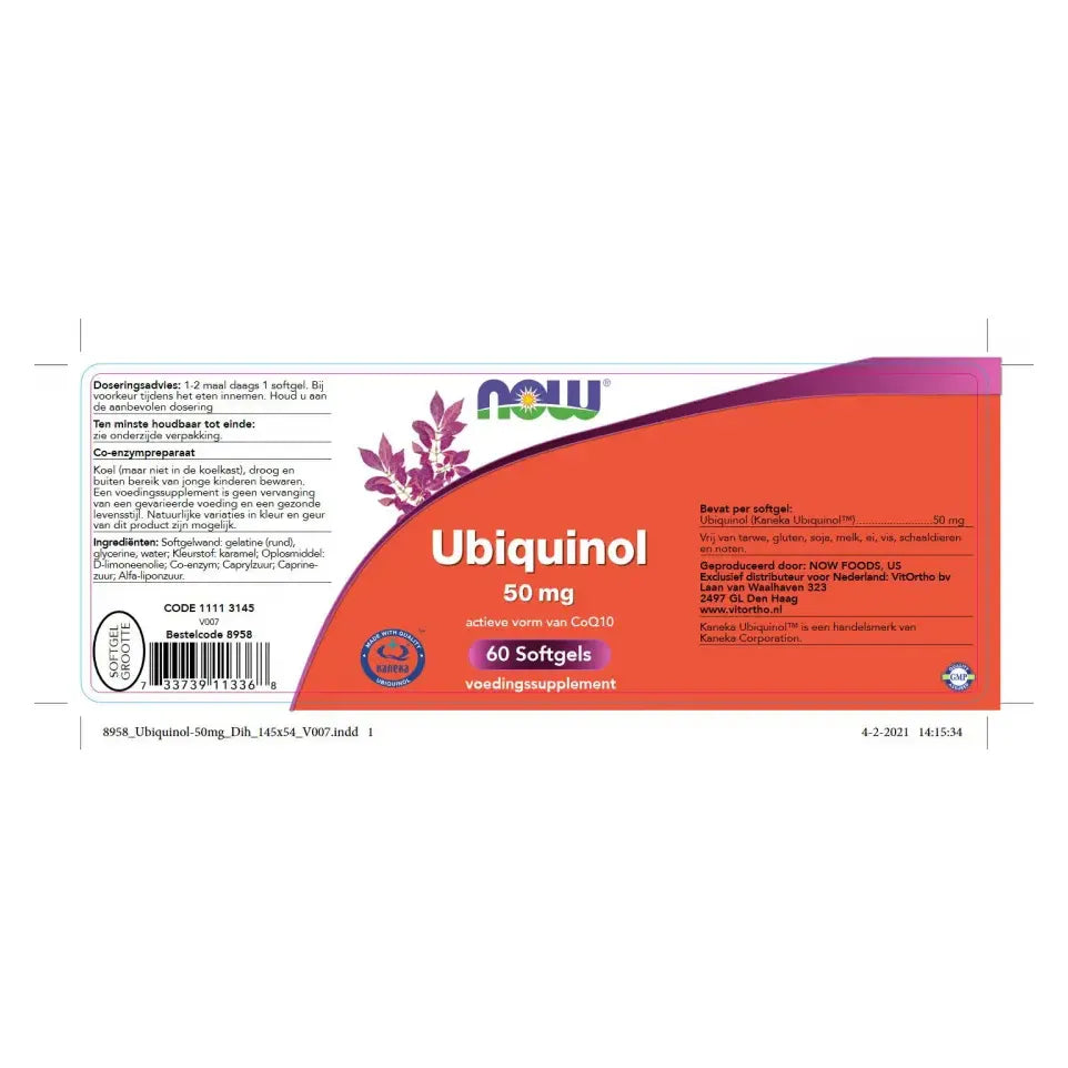 NOW Co-Q10 Ubiquinol 50 mg 60 softgels