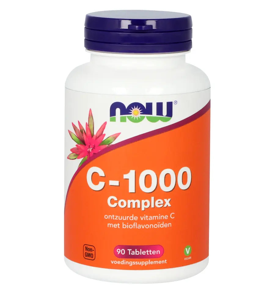NOW Vitamine C 1000 mg complex 90 tabletten (afbeelding 1)
