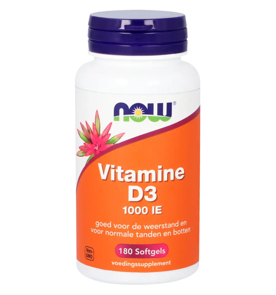 NOW Vitamine D3 25 mcg 180 softgels