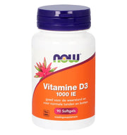 NOW Vitamine D3 25 mcg 90 softgels (afbeelding 1)