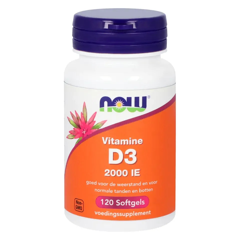 NOW Vitamine D3 50 mcg 120 softgels (afbeelding 1)