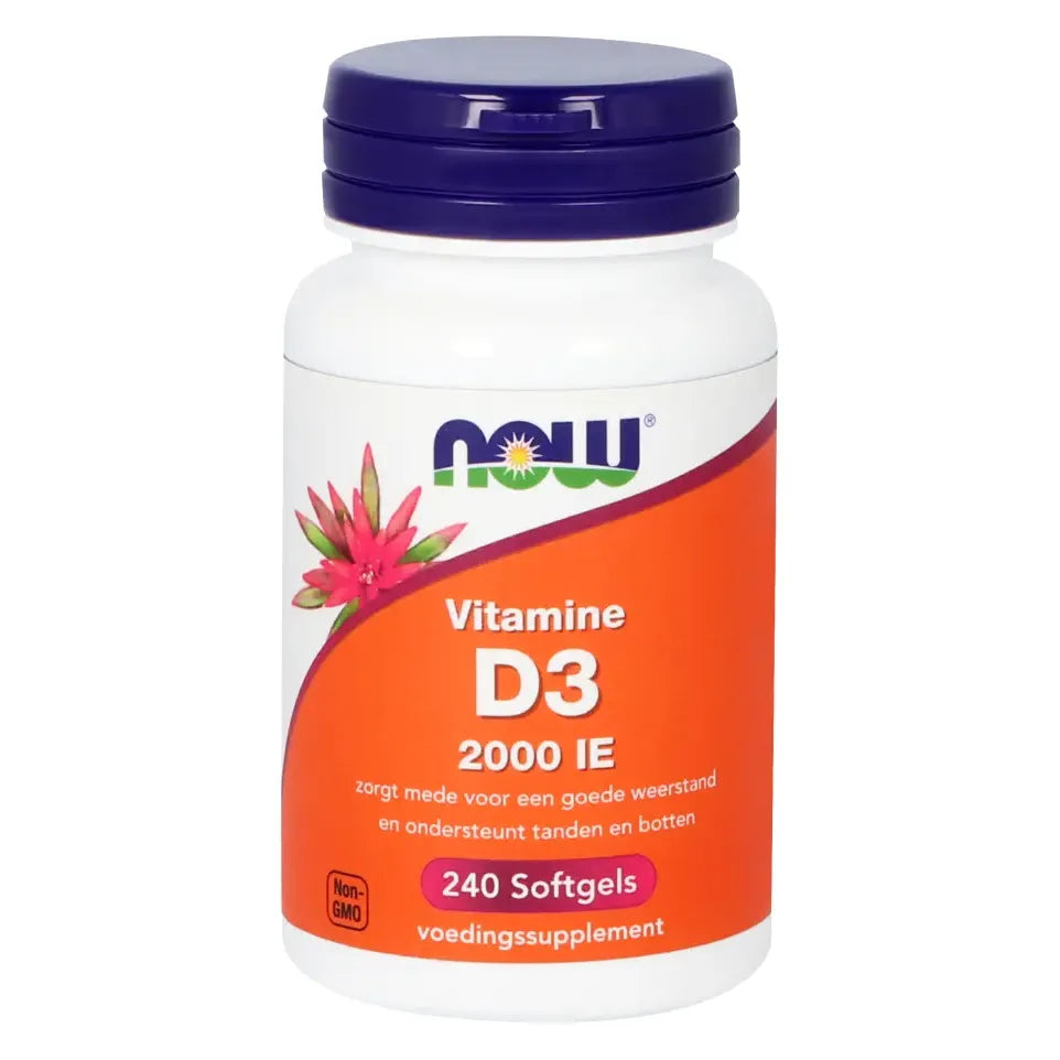 NOW Vitamine D3 50 mcg 240 softgels