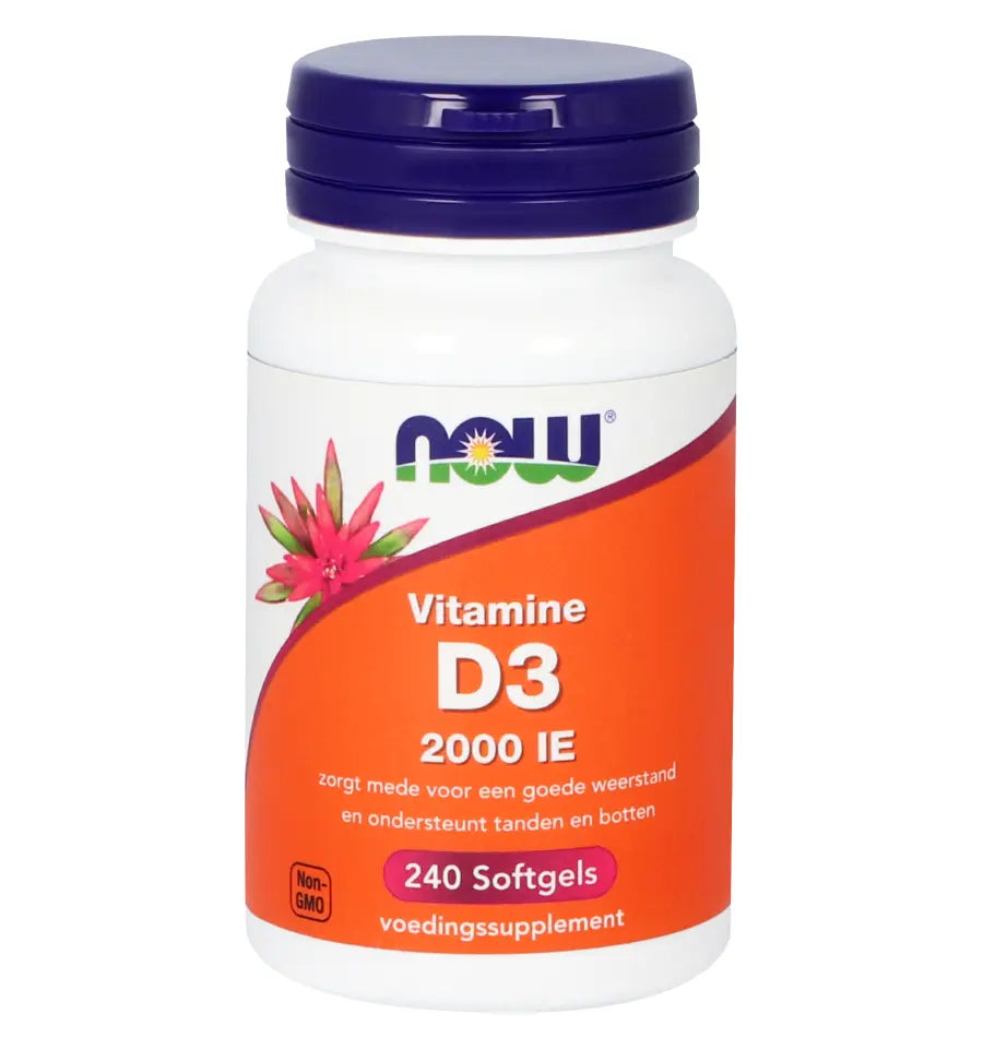 NOW Vitamine D3 50 mcg 240 softgels