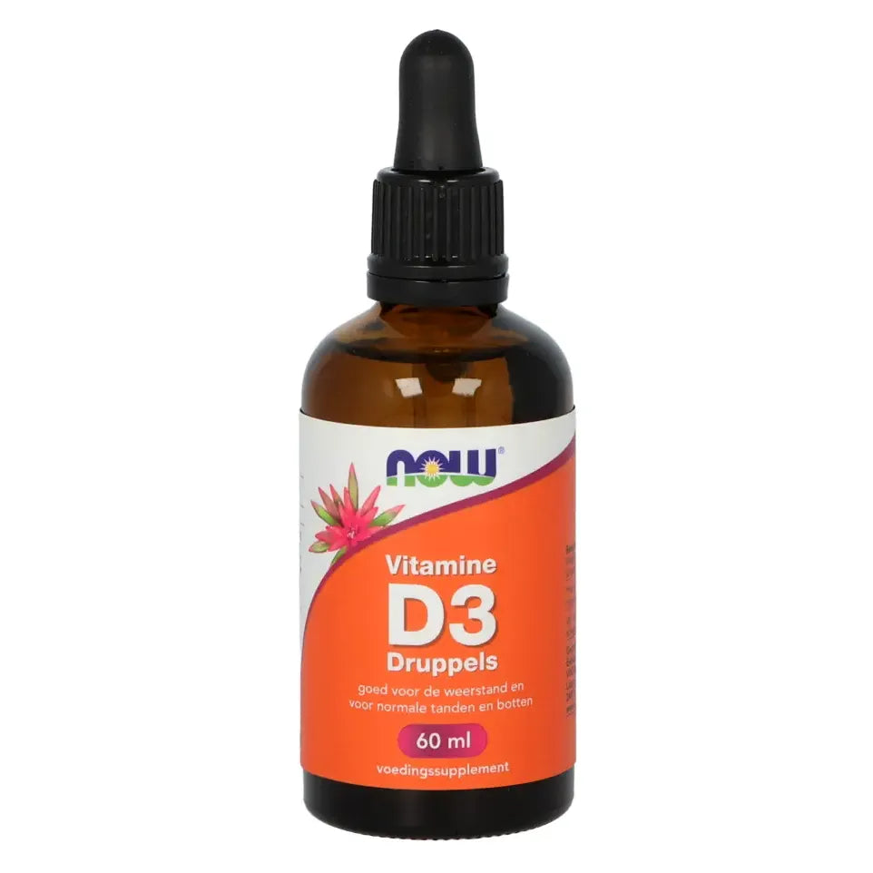 NOW Vitamine D3 druppels 10 mcg 60 ml