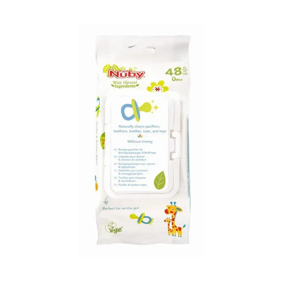 Nuby fopspeen+bijtringdoekjes 48 stuks