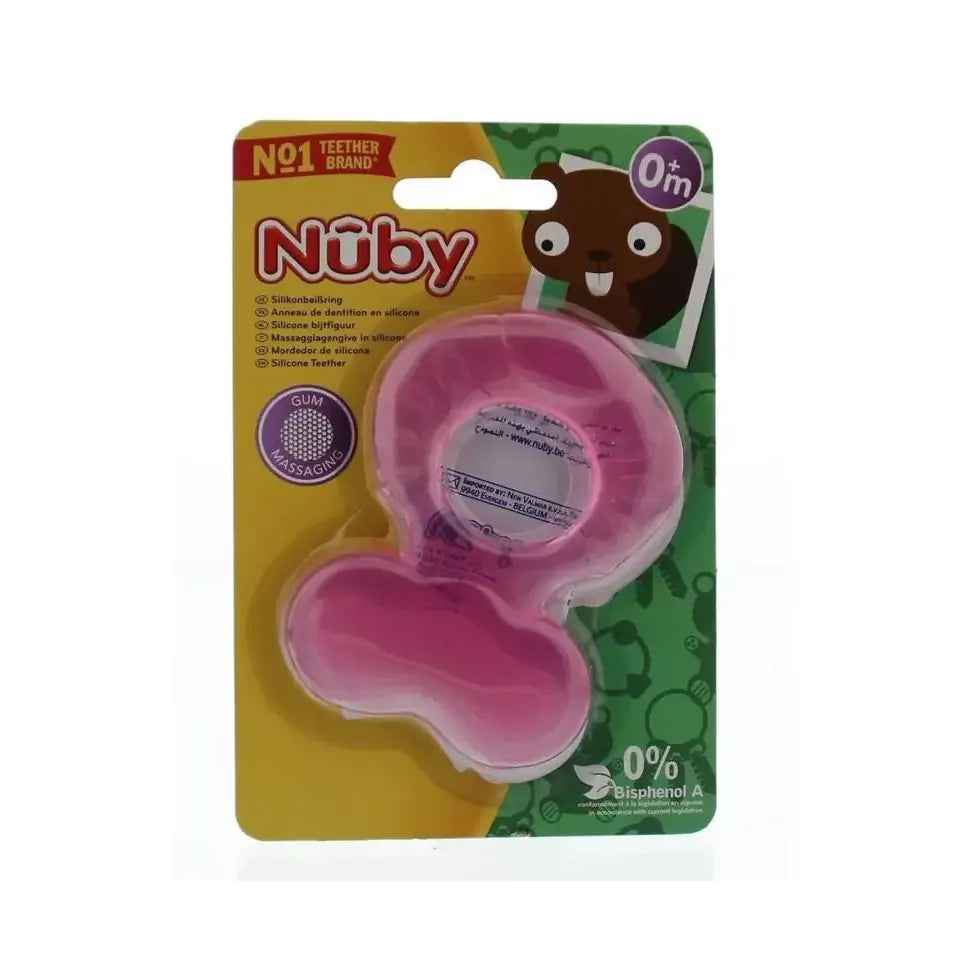 Nuby Siliconen bijtring vis 0 maanden