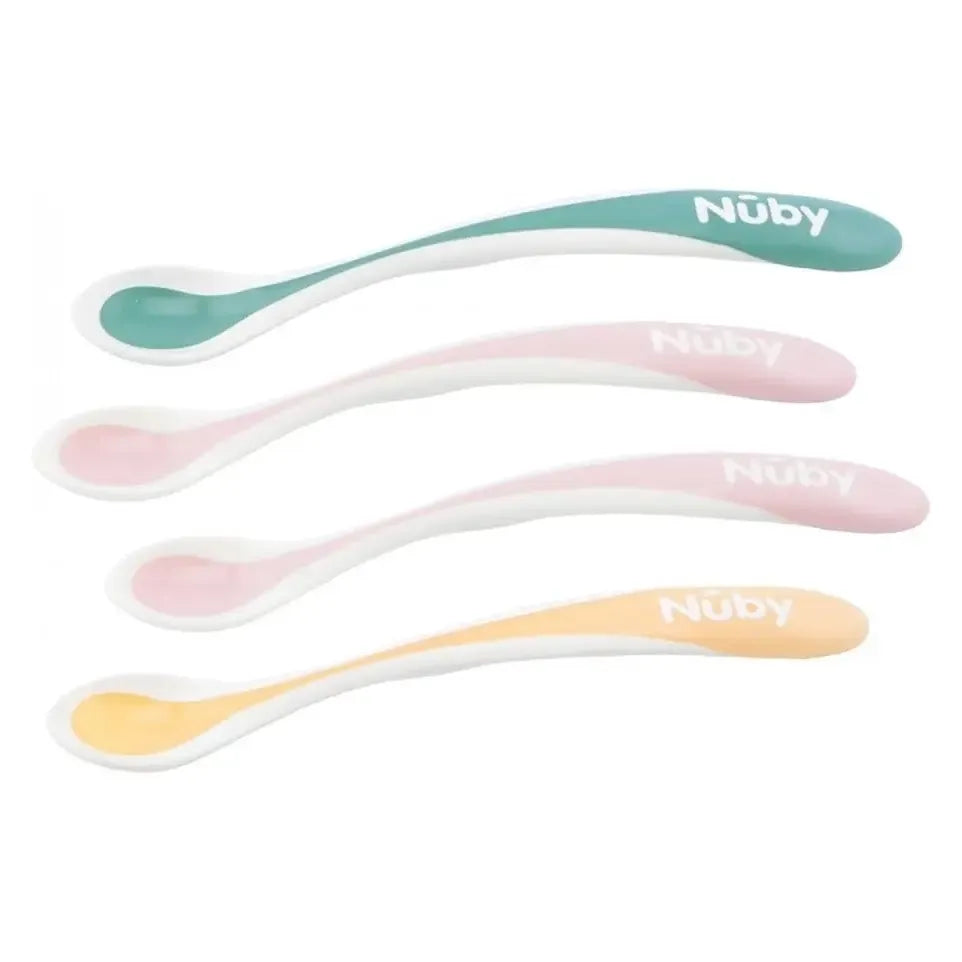 Nuby Warmtegevoelige lepel met zachte rand 4 stuks