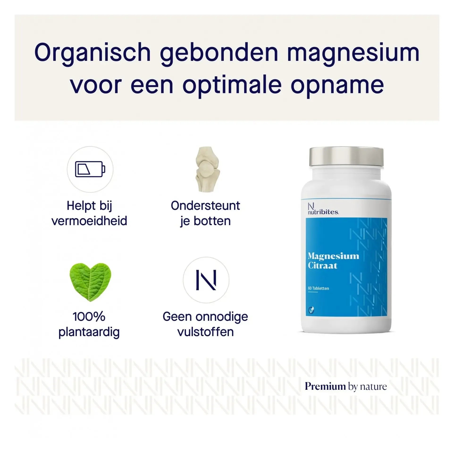 Nutribites Magnesium citraat 60 tabletten