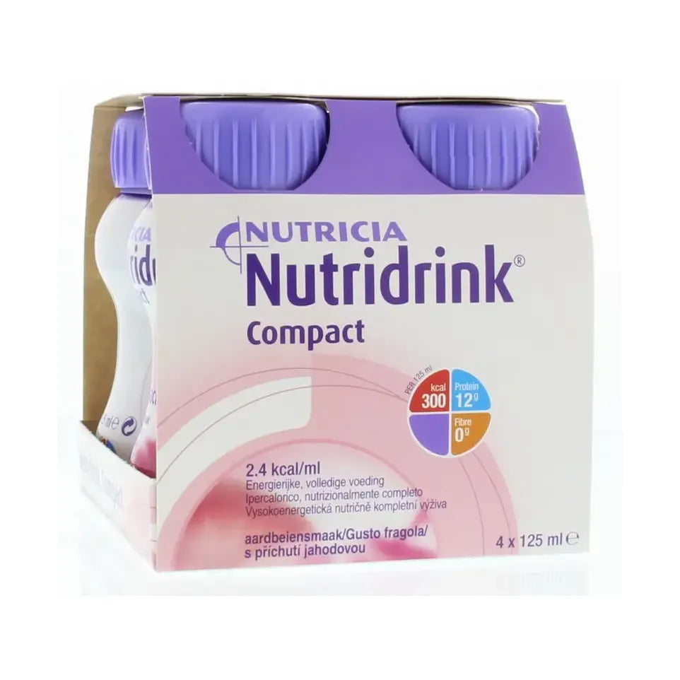 Nutricia Compact aardbei 125 ml 4 stuks