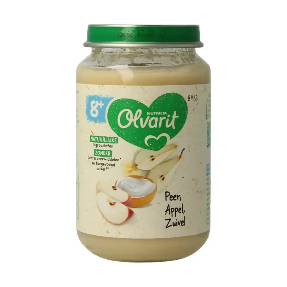 Olvarit Peer appel yoghurt 8M53 200 gram