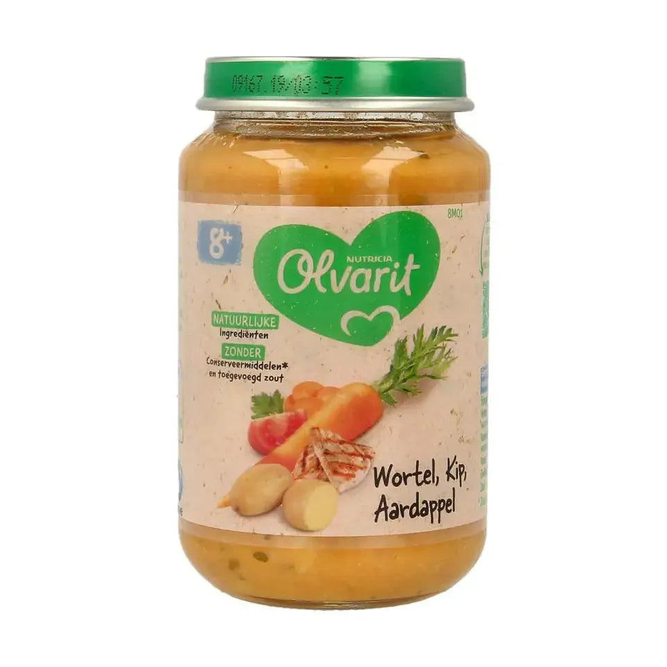 Olvarit Wortel kip aardappel 8M01 200 gram