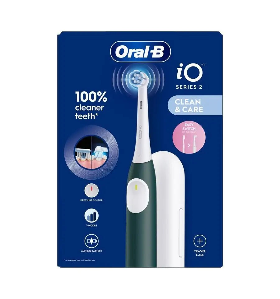 Oral B elektrische tandenborstel iO2 forest green + reisetui
