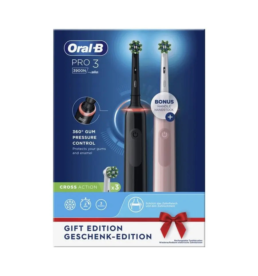 Oral B Elektrische tandenborstel pro 3 3900 black pink