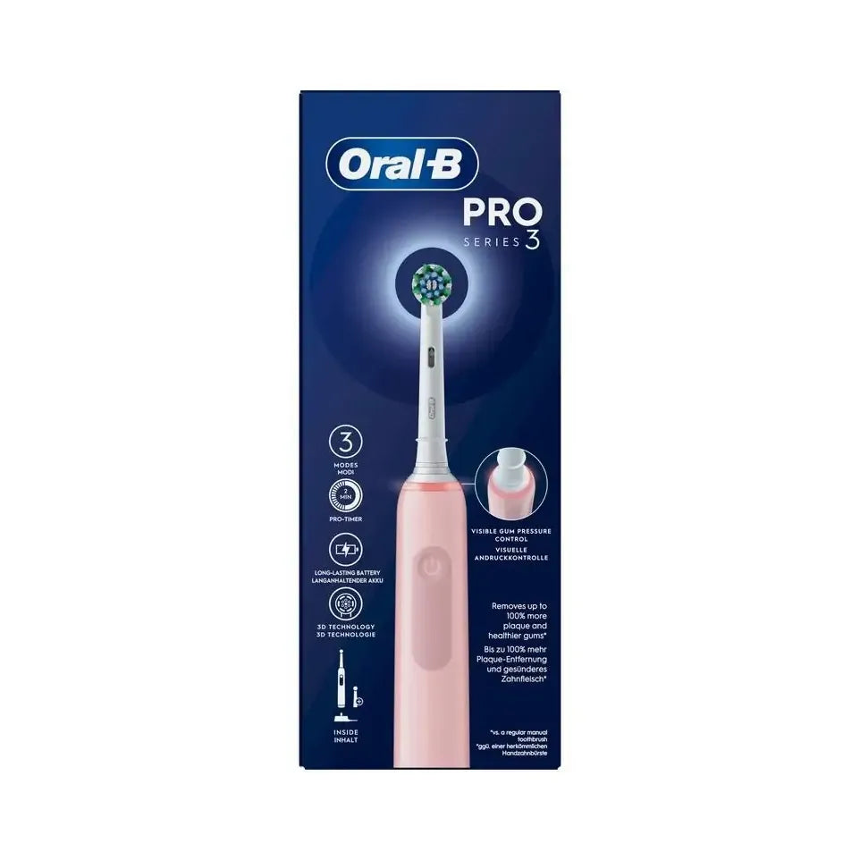 Oral B Tandenborstel elektr Pro 3000 pink cross action