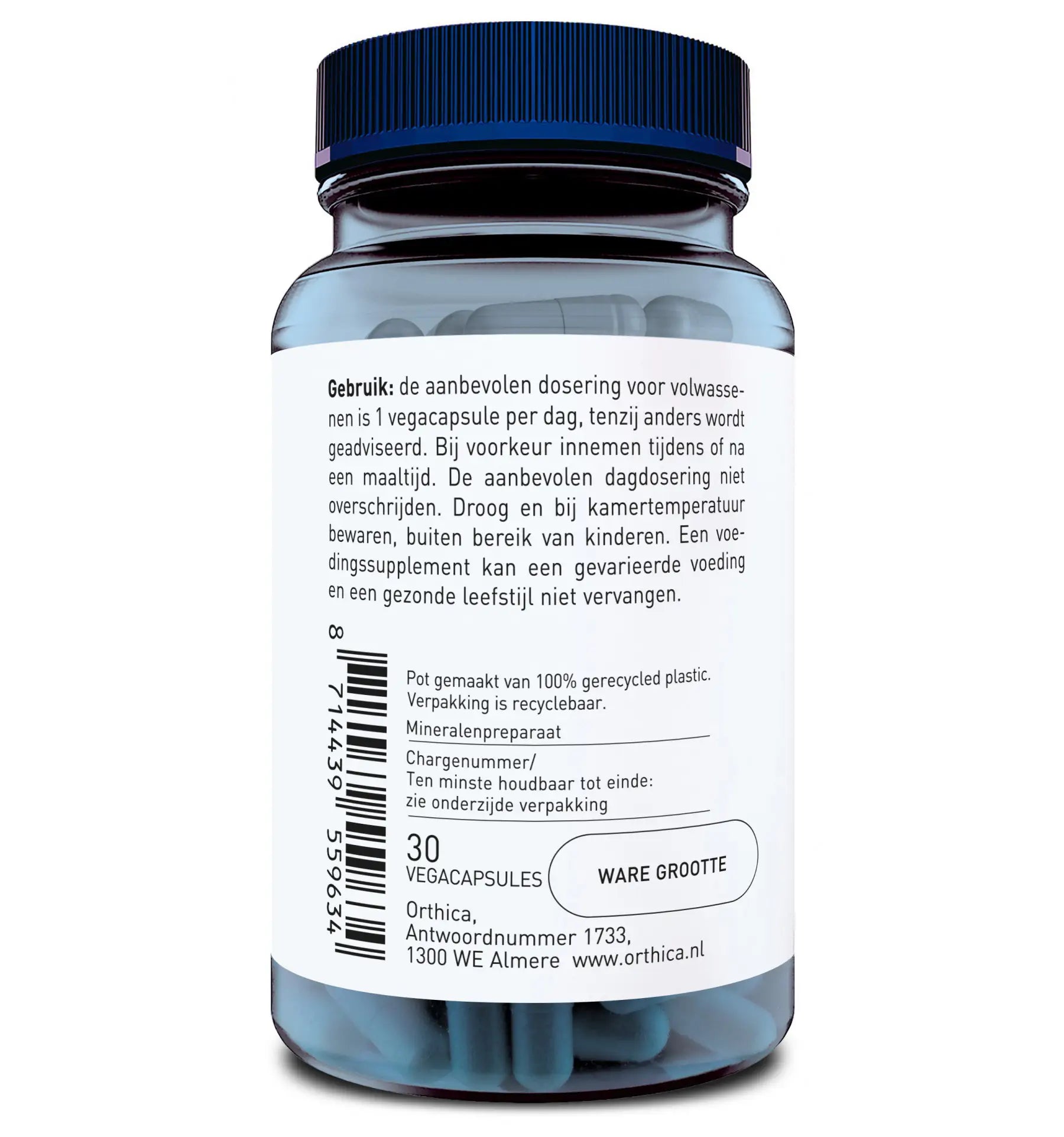 Orthica Magnesiumtauraat 60 30 vcaps (afbeelding 2)