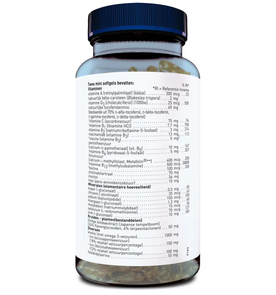 Orthica Multi 65+ 60 mini softgels (afbeelding 3)