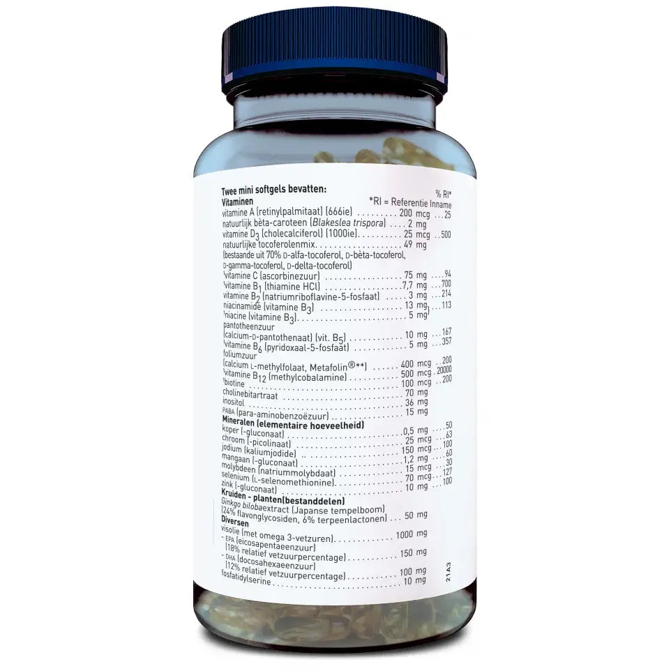 Orthica Multi 65+ 60 mini softgels (afbeelding 3)