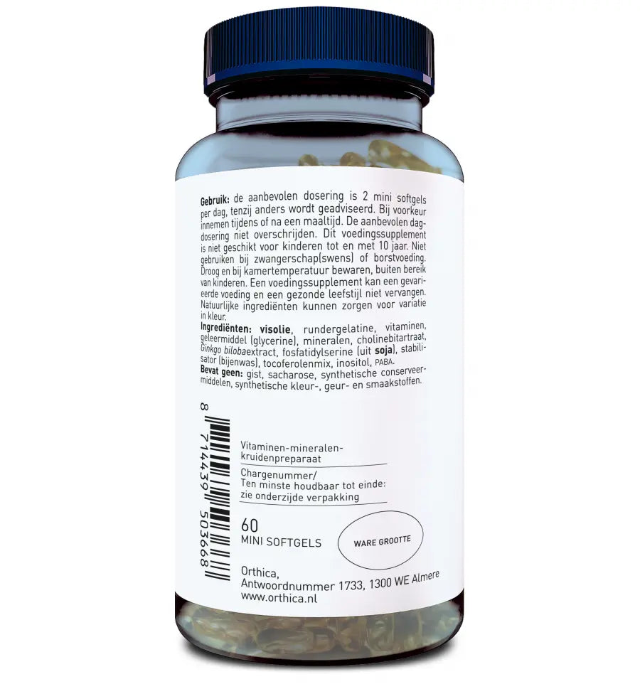 Orthica Multi 65+ 60 mini softgels (afbeelding 2)