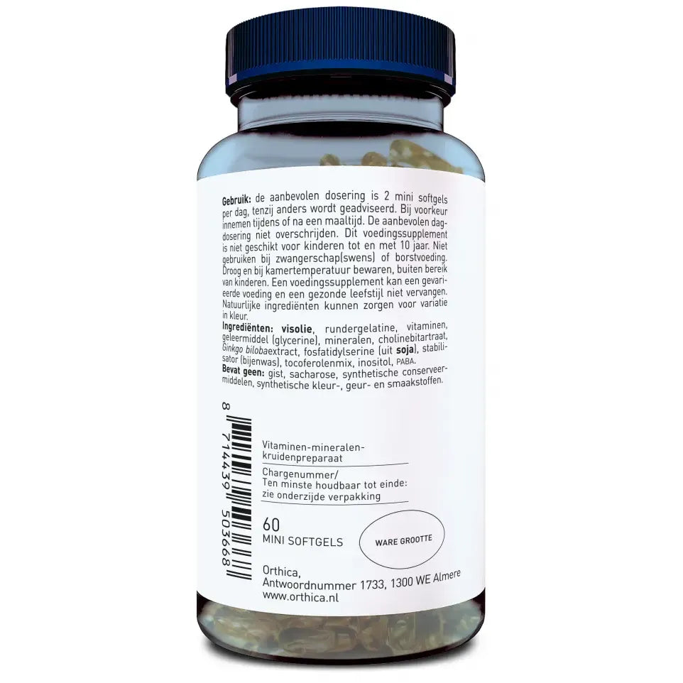 Orthica Multi 65+ 60 mini softgels (afbeelding 2)