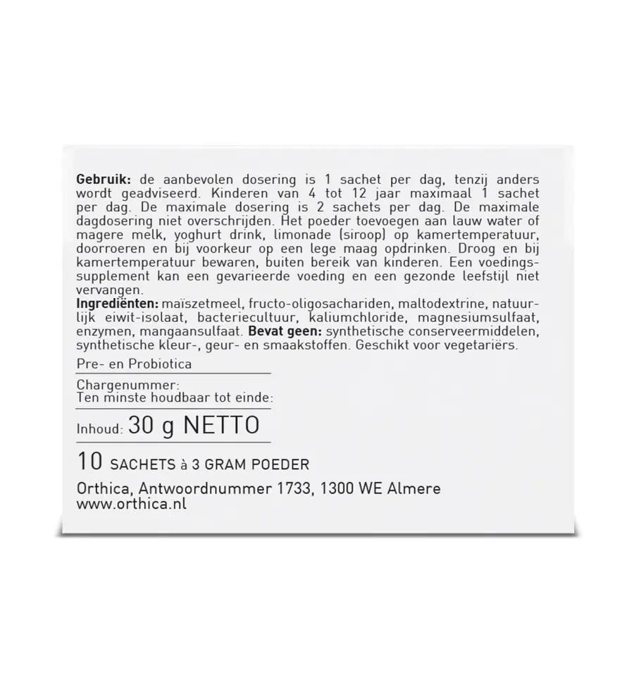 Orthica Orthiflor Plus 10 sachets (afbeelding 2)