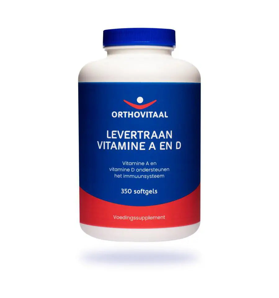 Orthovitaal Levertraan vitamine A en D 350 softgels
