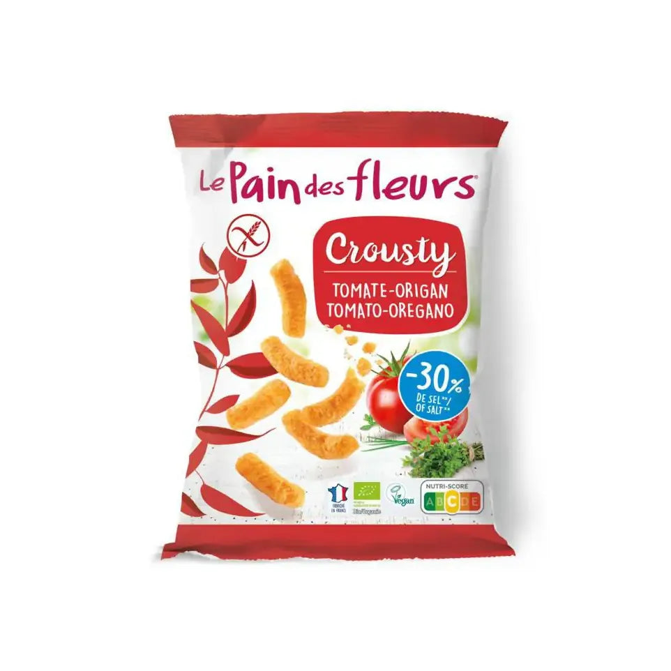 Le Pain Des Fleurs Chips gepoft tomaat basilicum 75 gram