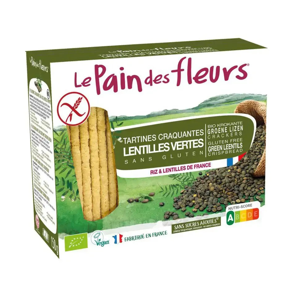 Le Pain Des Fleurs Crackers Groene Linzen 150 gram