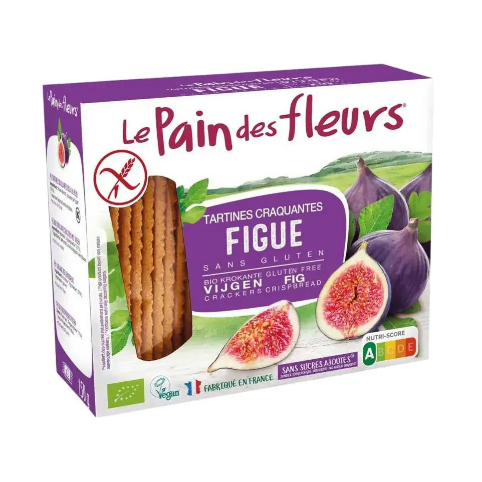 Le Pain Des Fleurs Krokante crackers met vijg 150 gram