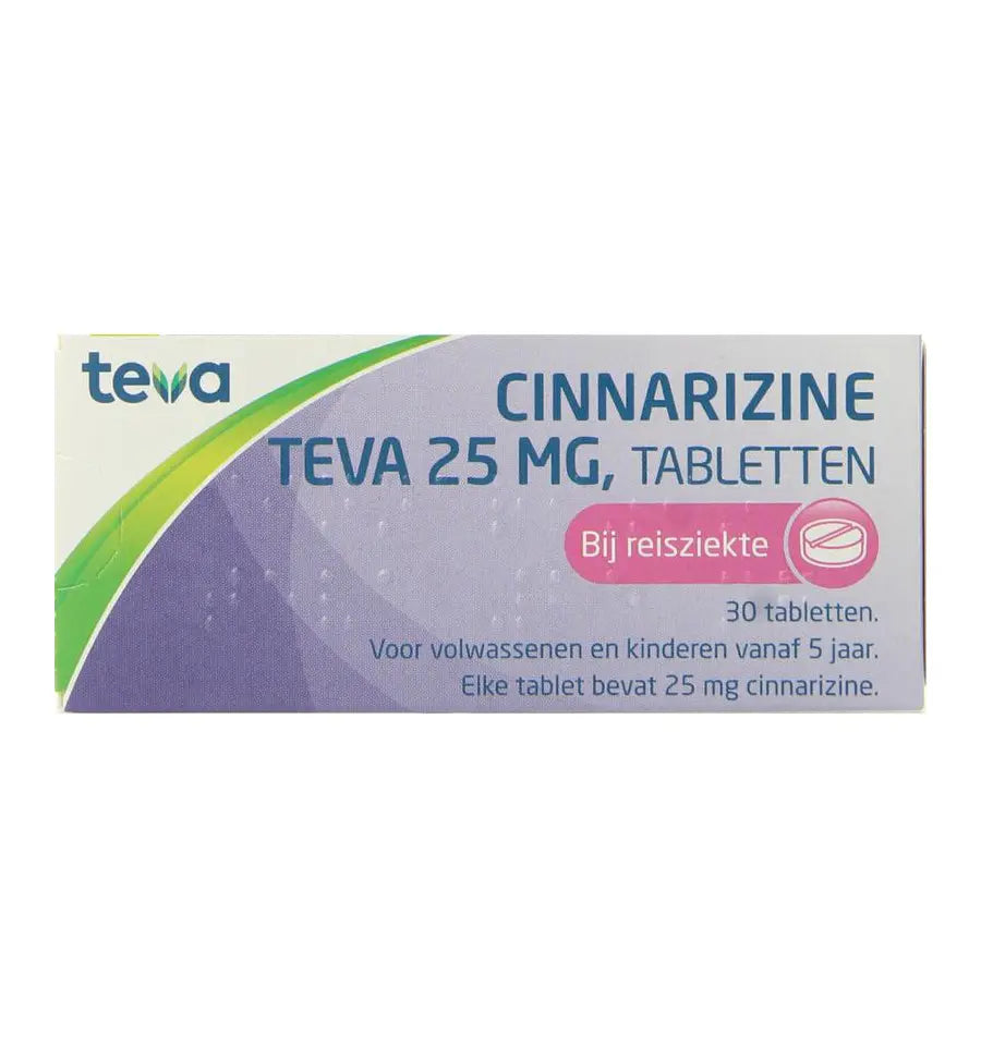 Teva Cinnarizine 25 mg 30 tabletten