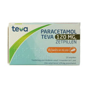 Teva Paracetamol 120 mg 10 zetpillen