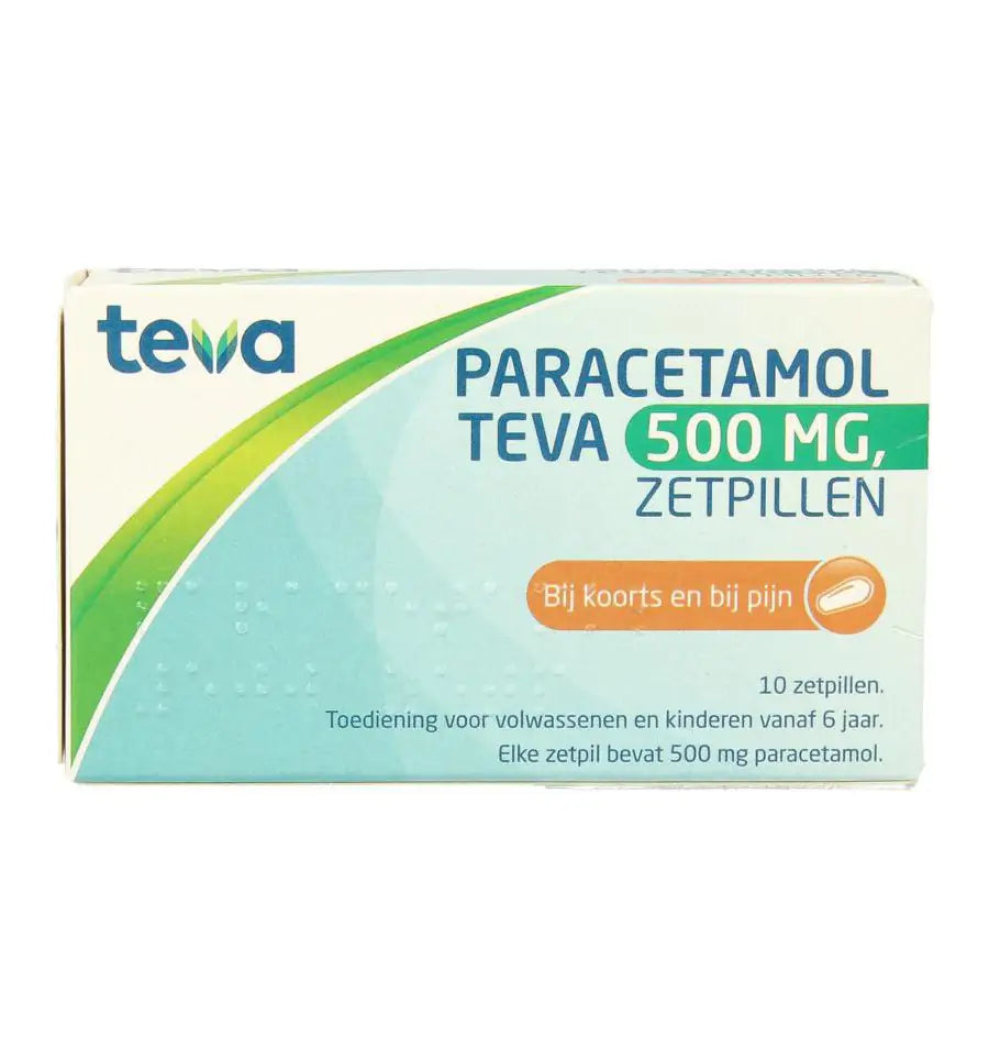 Teva Paracetamol 500 mg 10 zetpillen