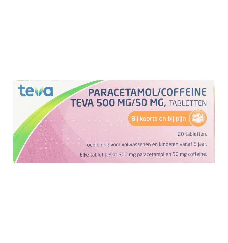 Teva Paracetamol coffeine 500/50 20 tabletten