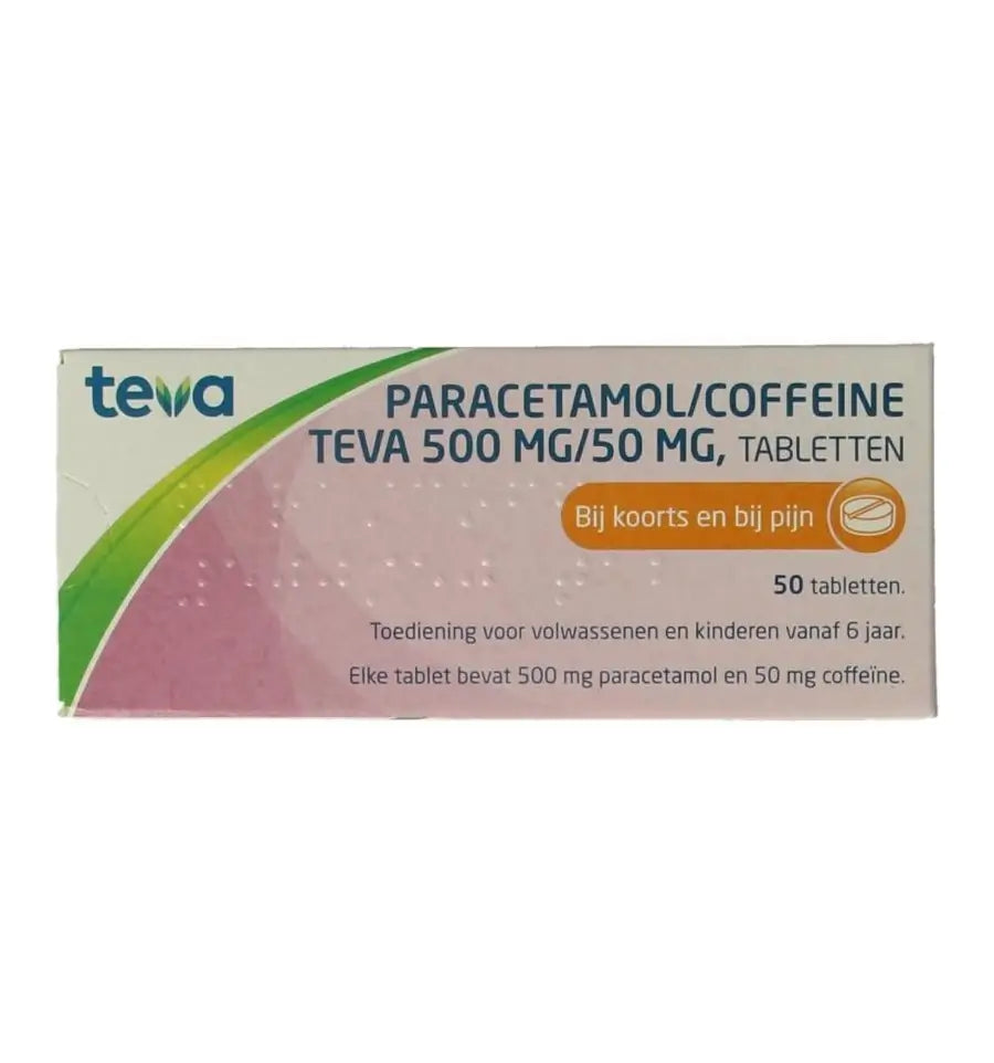 Teva Paracetamol coffeine 500/50 50 tabletten