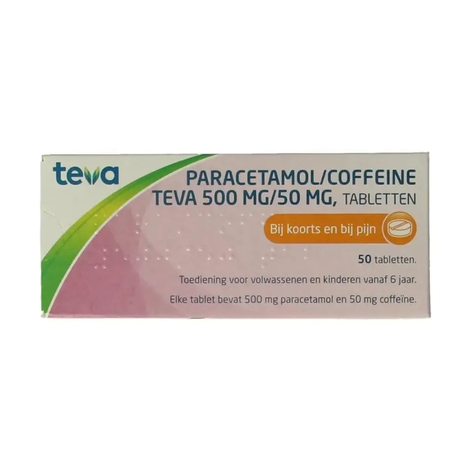 Teva Paracetamol coffeine 500/50 50 tabletten