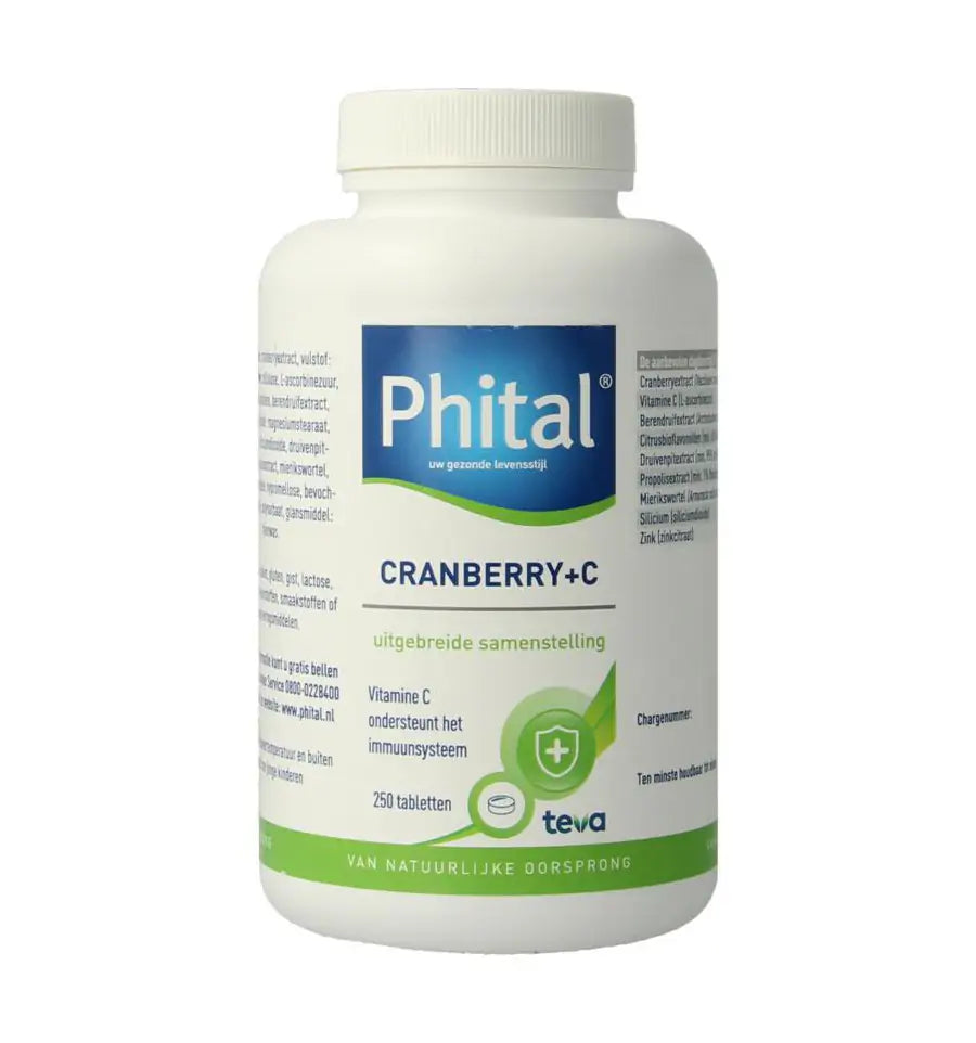 Phital Cranberry + C 250 tabletten